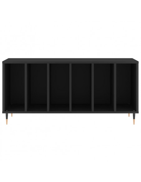 Mobile Porta Dischi Nero 100x38x48 cm in Legno Multistrato