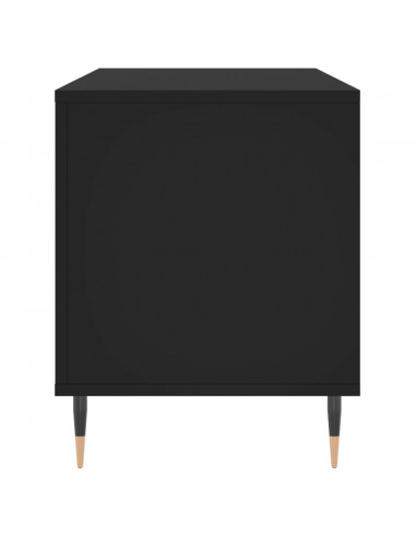Mobile Porta Dischi Nero 100x38x48 cm in Legno Multistrato