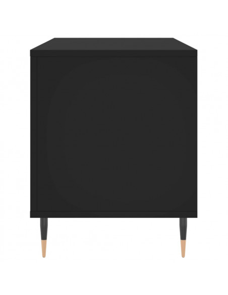 Mobile Porta Dischi Nero 100x38x48 cm in Legno Multistrato