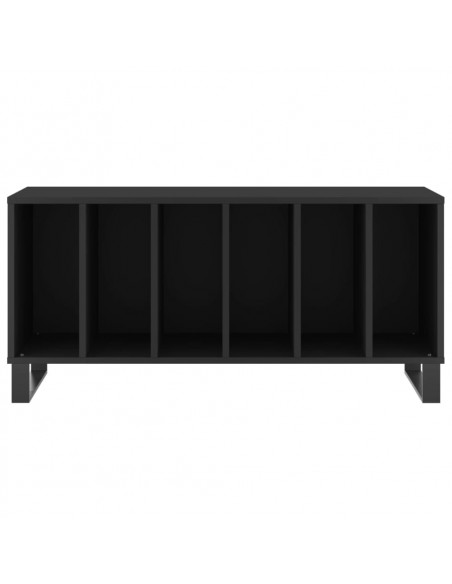 Mobile Porta Dischi Nero 100x38x48 cm in Legno Multistrato