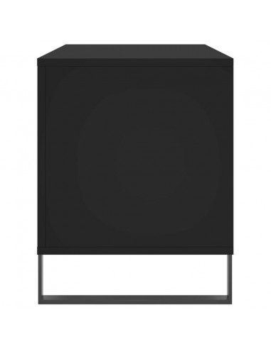 Mobile Porta Dischi Nero 100x38x48 cm in Legno Multistrato