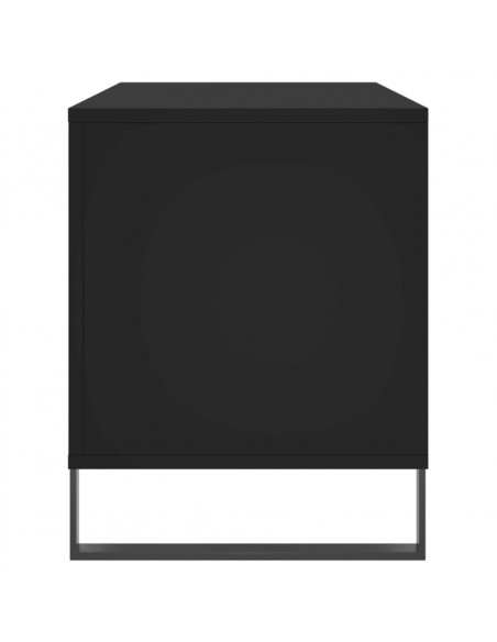 Mobile Porta Dischi Nero 100x38x48 cm in Legno Multistrato