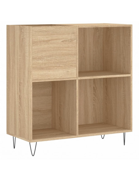 Mobile Porta Dischi Rovere Sonoma 84,5x38x89 Legno Multistrato