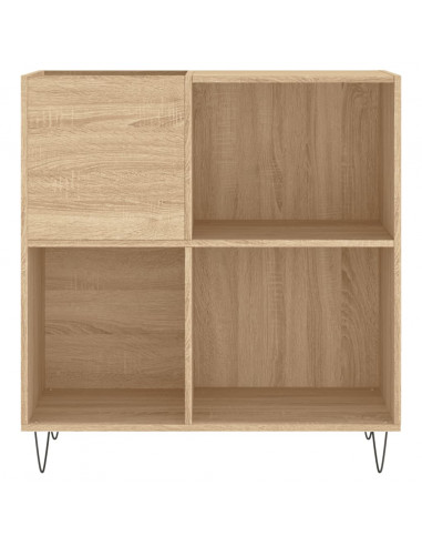 Mobile Porta Dischi Rovere Sonoma 84,5x38x89 Legno Multistrato