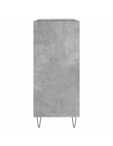 Mobile Porta Dischi Grigio Cemento 84,5x38x89 Legno Multistrato