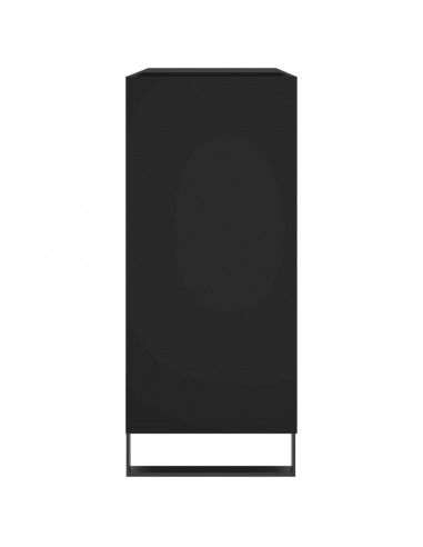 Mobile Porta Dischi Nero 84,5x38x89 cm in Legno Multistrato