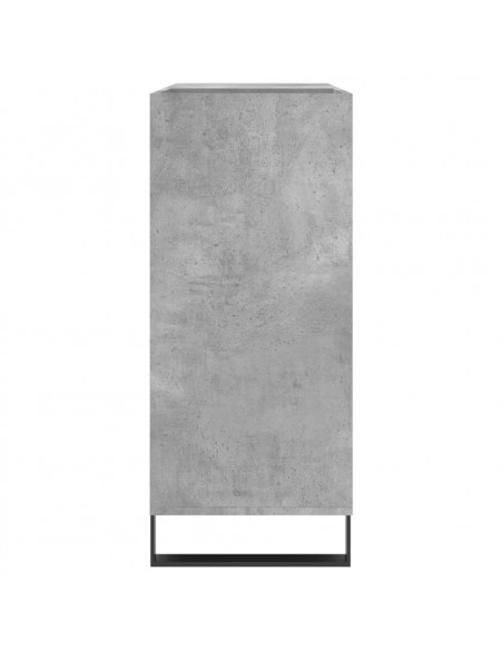 Mobile Porta Dischi Grigio Cemento 84,5x38x89 Legno Multistrato