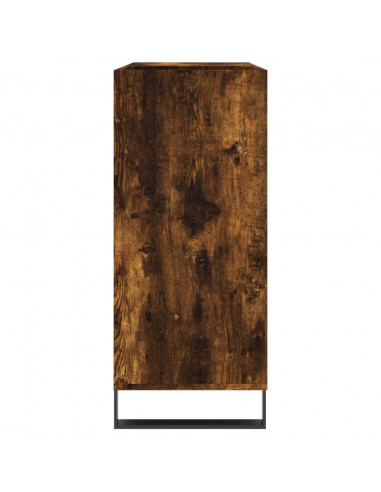 Mobile Porta Dischi Rovere Fumo 84,5x38x89 cm Legno Multistrato