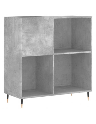 Mobile Porta Dischi Grigio Cemento 84,5x38x89 Legno Multistrato