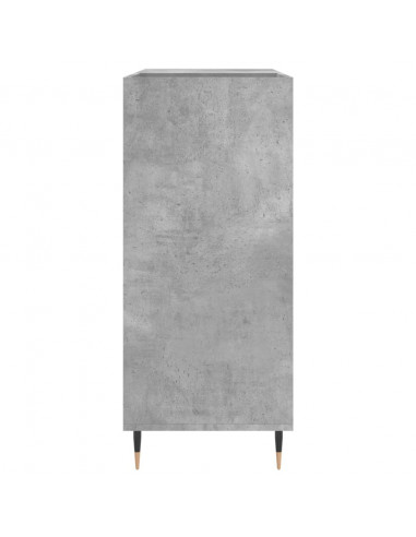 Mobile Porta Dischi Grigio Cemento 84,5x38x89 Legno Multistrato