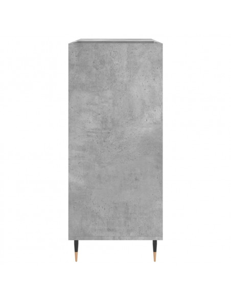 Mobile Porta Dischi Grigio Cemento 84,5x38x89 Legno Multistrato