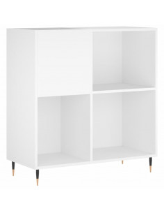 Mobile Porta Dischi Bianco 84,5x38x89 cm in Legno Multistrato 2