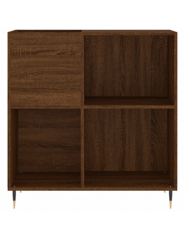 Mobile Porta Dischi Rovere Marrone 84,5x38x89 Legno Multistrato
