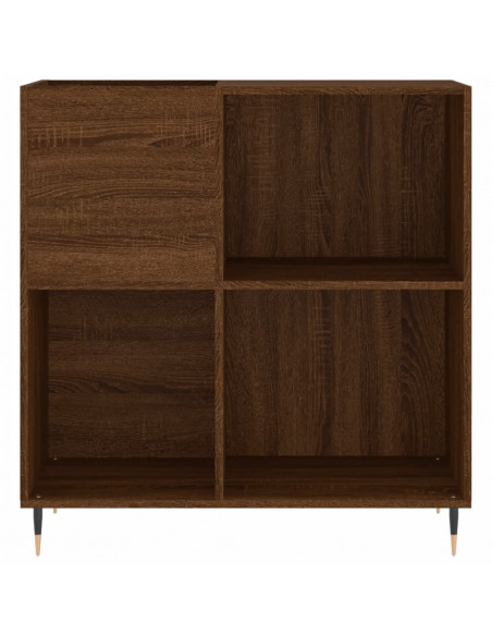 Mobile Porta Dischi Rovere Marrone 84,5x38x89 Legno Multistrato
