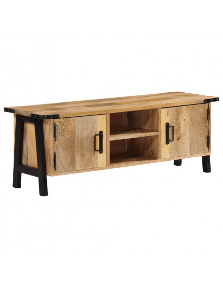Mobile Porta TV 110x35x40 cm in Legno Massello di Mango