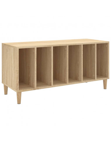 Mobile Porta Dischi Rovere Sonoma 100x38x48cm Legno Multistrato