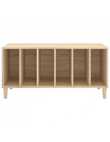 Mobile Porta Dischi Rovere Sonoma 100x38x48cm Legno Multistrato
