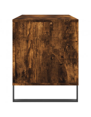 Mobile Porta Dischi Rovere Fumo 100x38x48 cm Legno Multistrato