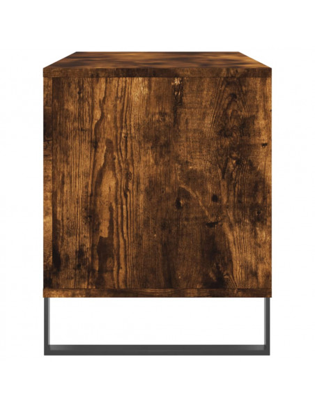 Mobile Porta Dischi Rovere Fumo 100x38x48 cm Legno Multistrato