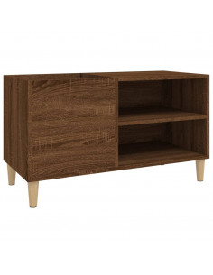 Mobile Porta Dischi Rovere Marrone 84,5x38x48 Legno Multistrato 2
