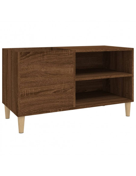 Mobile Porta Dischi Rovere Marrone 84,5x38x48 Legno Multistrato
