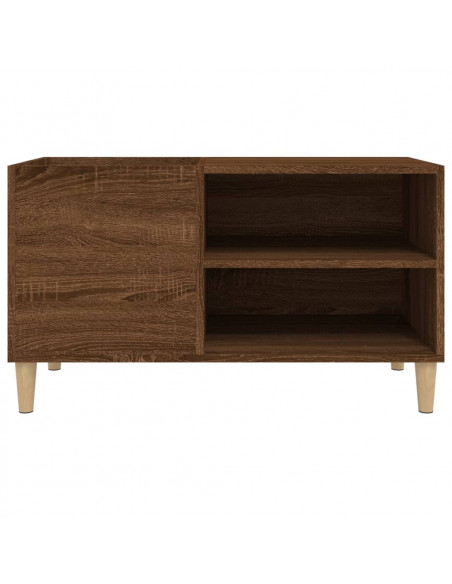 Mobile Porta Dischi Rovere Marrone 84,5x38x48 Legno Multistrato