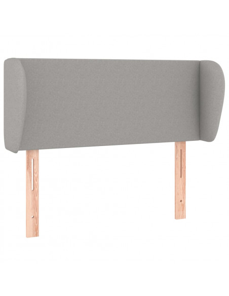 Testiera ad Orecchio Grigio Chiaro 103x23x78/88 cm in Tessuto