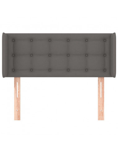 Testiera ad Orecchio Grigio 83x16x78/88 cm in Similpelle