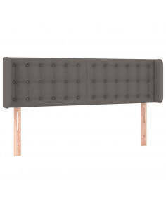 Testiera ad Orecchio Grigio 147x16x78/88 cm in Similpelle 2