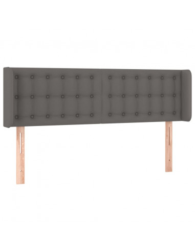 Testiera ad Orecchio Grigio 147x16x78/88 cm in Similpelle