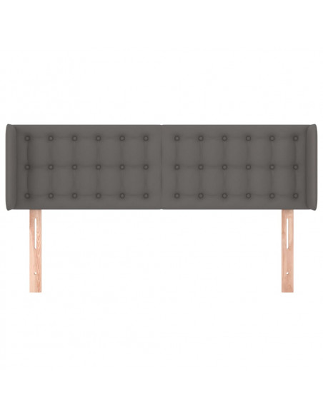 Testiera ad Orecchio Grigio 147x16x78/88 cm in Similpelle