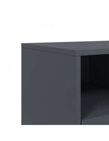 Mobile TV Antracite 68x39x43,5 cm in Acciaio Laminato a Freddo