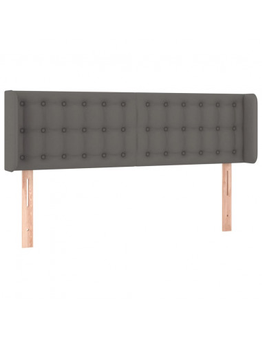 Testiera a LED Grigio 147x16x78/88 cm in Similpelle