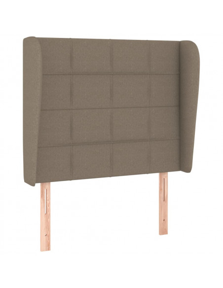 Testiera ad Orecchio Tortora 93x23x118/128 cm in Tessuto