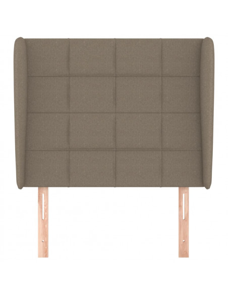 Testiera ad Orecchio Tortora 93x23x118/128 cm in Tessuto