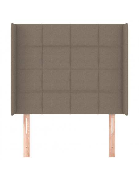 Testiera ad Orecchio Tortora 93x16x118/128 cm in Tessuto