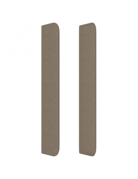 Testiera ad Orecchio Tortora 93x16x118/128 cm in Tessuto