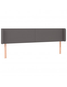 Testiera ad Orecchio Grigio 203x16x78/88 cm in Similpelle 2