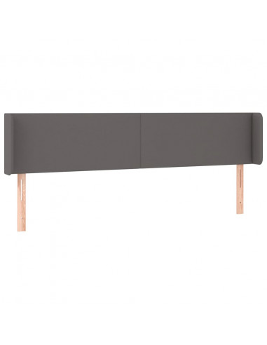 Testiera ad Orecchio Grigio 203x16x78/88 cm in Similpelle