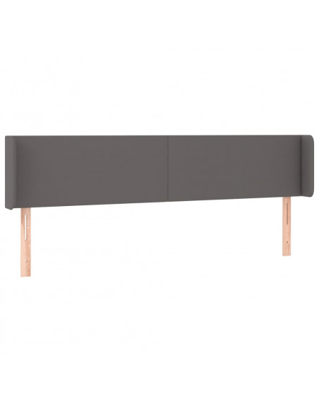 Testiera ad Orecchio Grigio 203x16x78/88 cm in Similpelle