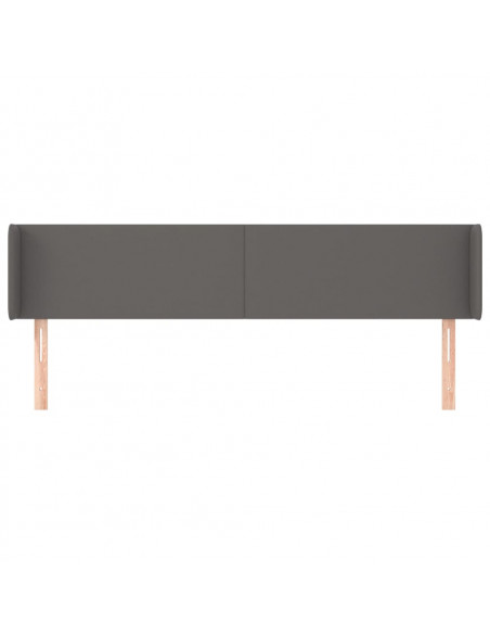 Testiera ad Orecchio Grigio 203x16x78/88 cm in Similpelle
