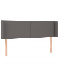 Testiera ad Orecchio Grigio 147x16x78/88 cm in Similpelle 2