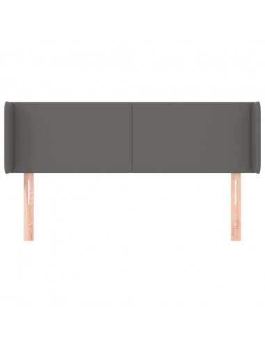 Testiera ad Orecchio Grigio 147x16x78/88 cm in Similpelle