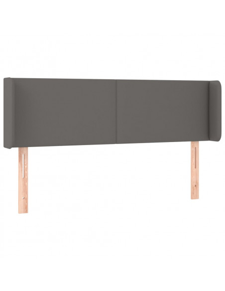 Testiera a LED Grigio 147x16x78/88 cm in Similpelle