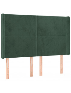 Testiera ad Orecchio Verde Scuro 147x23x118/128cm in Velluto 2