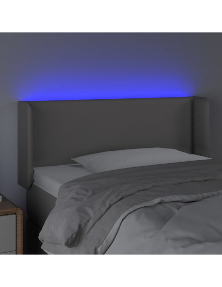 Testiera a LED Grigio 83x16x78/88 cm in Similpelle