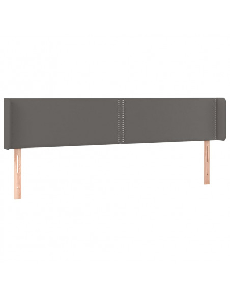 Testiera ad Orecchio Grigio 203x16x78/88 cm in Similpelle