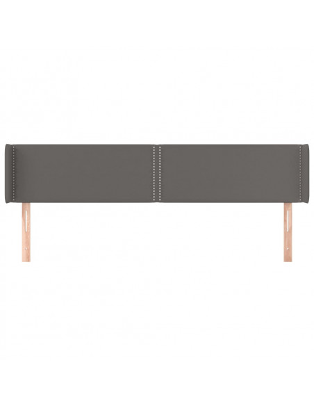 Testiera ad Orecchio Grigio 203x16x78/88 cm in Similpelle