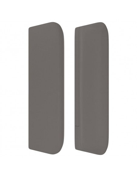 Testiera ad Orecchio Grigio 203x16x78/88 cm in Similpelle