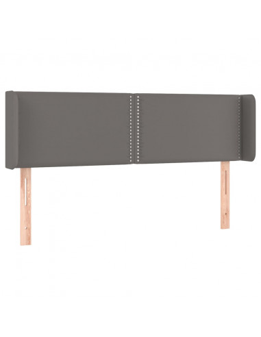 Testiera ad Orecchio Grigio 147x16x78/88 cm in Similpelle